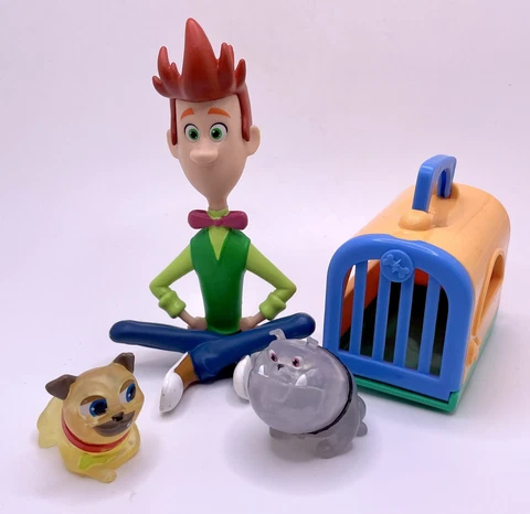 Puppy Dog Pals Travel Pets Series 3 Translucent Rolly & Rufus Figure Lot + Bob Cover