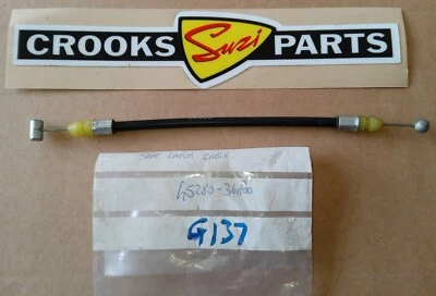 NOS 45280-36A00 RG125 / RG80 Genuine Suzuki Seat Lock Release Cable Assy.  - Image 1 of 4