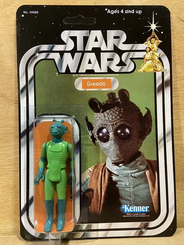 Star Wars Greedo Vintage Recarded  Original  Action Figure 21 Back A NEW HOPE Cover