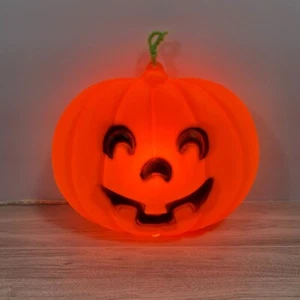 Vintage Halloween Orange Jack O Lantern Light Up Blow Mold Works! - Bild 1 von 11