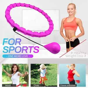 Custom Knots Weighted Hoola Fitness Hoop Adult Smart Hula Thin Waist Weight Loss - Picture 1 of 8