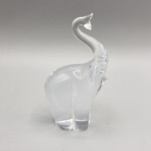 Statuina elefante fermacarte vetro artistico vintage trasparente soffiato a mano tronco safari - Foto 1 di 6