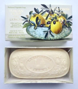 La Saponeria Firenze Luxury Italian Bar Soap Tuscan Olive & Lemon 10.5 OZ SEALED - Picture 1 of 4