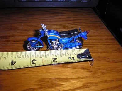 Very Nice 3 3/8" HD Yamaha Honda ? Motorcycle Chopper Street Bike Scooter Blue - Image 1 of 3