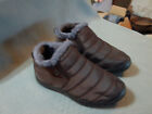 Havina Winter Booties- slip on women's brown fur lined anti slip 7.5 NWT