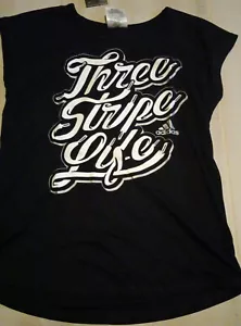 Camiseta Adidas Niñas Talla 10-12 Tres Rayas Life Negra Talla 10-12 - Imagen 1 de 9