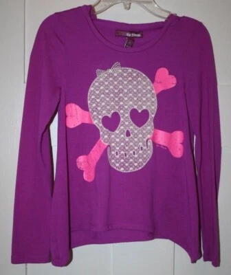 Epic Threads Girl's Top Long Sleeved Hoody Skull Purple Size Medium 8/9 - Image 1 of 4