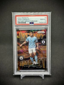 Joao Cancelo /25 2022 Panini Prizm Instant Impact ORANGE PSA 10 Manchester City - Picture 1 of 2