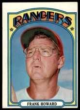 1972 Topps Frank Howard  VG-EX Texas Rangers #350
