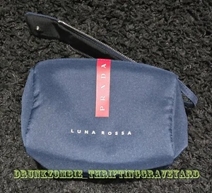PRADA Luna Rossa Dark Blue Dopp Kit Toiletry Bag Cosmetic Beauty Pouch - Picture 1 of 6