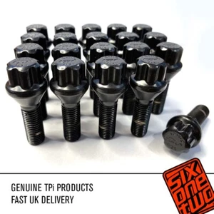 20 x Pernos de rueda TPi negros M12x1,50 28 mm para BMW E12 E28 E34 E39 E60 E61 - Imagen 1 de 7