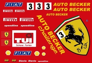 #3 CALCOMANÍA DE TOBOGÁN ACUÁTICO AUTO BECKER Ferrari escala 1/18 - Imagen 1 de 2
