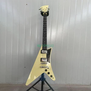 Factory Cream Moderne Korina Heritage Electric Guitar Chrome Hardware In Stock - Picture 1 of 12