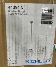Tao 1-Light Brushed Nickel Contemporary Kitchen Pendant Hanging Light