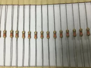 100 Pcs CF1/4-22-5% - Resistor, Carbon Film, 22 Ohm, 250V, 5±% - Picture 1 of 1