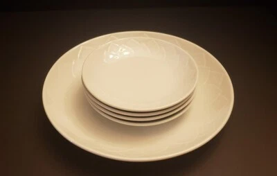 Juego de 5 aperitivos y platos redondos para servir LOTUS RARO de colección Foto 1 de 4