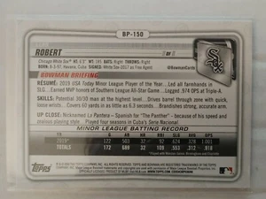 Tarjeta base Bowman Prospects Chicago White Sox Luis Robert 2020 #BP-150 - Imagen 1 de 1