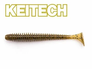 Keitech 4" Swing Impact Green Pumpkin PP. 8 Stück Barsch Zander Köder Finesse - Bild 1 von 1