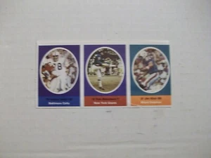 1972 SUNOCO NFL STAMPS UNCUT STRIP OF 3 BUBBA SMITH,JIM KLICK,TOM BLANCHARD - Picture 1 of 3