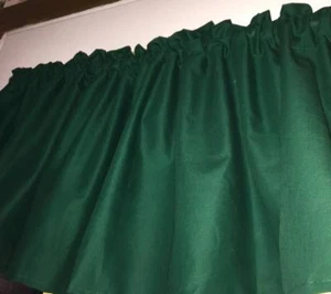 Solid Hunter Green Cotton  52"wide 15"L Window Curtain Valance Topper  - Picture 1 of 7