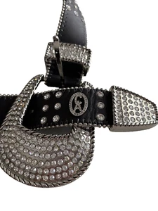 Christine Alexander Gürtel selten dreireihig Kristall Strass Medium Belt - Bild 1 von 5