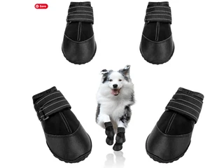 Dog Boots, Waterproof Shoes for Large Dogs Anti-Slip Rubber Sole, Paw Protection - Picture 1 of 6