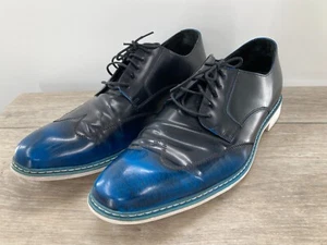 Cole Haan Air Soles Formal Oxford Dress Shoes C08220 India Size 13 Blue Leather - Picture 1 of 16