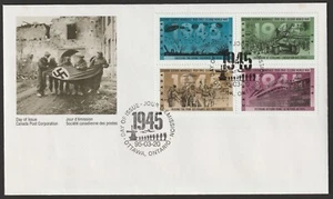 Canada #1544a, Second World War-1945, Type B, Official First Day Cover, FDC 1995 - Picture 1 of 1