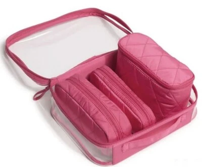 Vera Bradley 4 piezas organizador estuches cosméticos conjunto elección color maquillaje venta al por menor $85 Foto 1 de 3