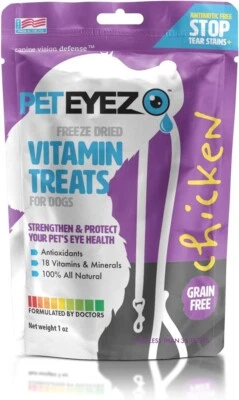 PetEyez-Dog Tear Stain Remover Eye Vitamins for Dogs treats - Chicken - 35 CT - Image 1 of 4