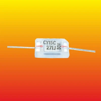 CONDENSADOR VINTAGE 270pF 500V 5% CORNING AVX SOVCOR CY15C271J AUDIO AXIAL VIDRIO Foto 1 de 4