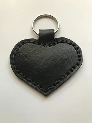 черный кожаный сердце брелок - Изображение 1 из 2