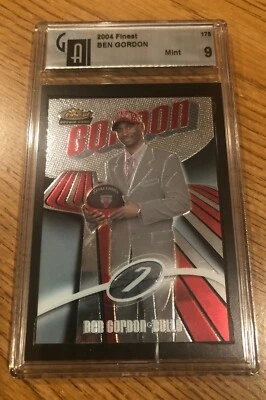 2003-04 Topps Finest #175 Ben Gordon RC GAI 9 MINT ROOKIE BULLS  - Image 1 of 2