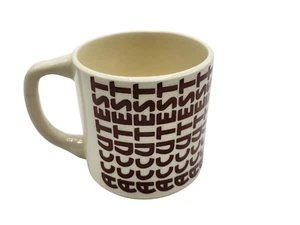 Very RARE VINTAGE 1980s ACCUTEST Cream Coffee Mug Cup - Picture 1 of 4