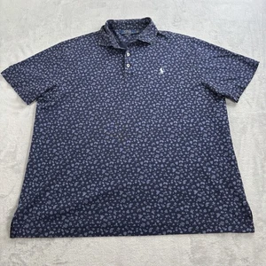Polo Ralph Lauren Hemd Herren Large Floral Classic Fit Polo Kurzarm Blau - Bild 1 von 10