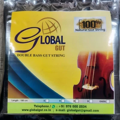 Double Bass Gut String Upright 3/4 Strings Natural GUT Set-one set GD - Image 1 of 3