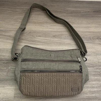 Bolso Bandolera Deslizante Lug Cartera Acolchada Correa Ajustable Multi Bolsillo Marrón Claro Foto 1 de 4