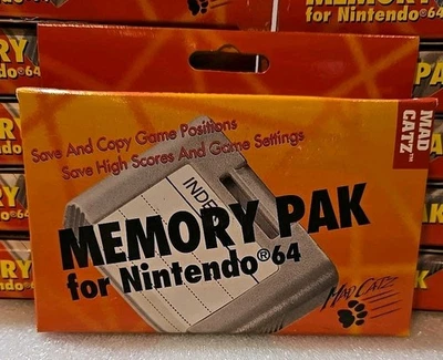 MadCatz Mad Catz 1X Nintendo 64 N64 Memory Pak Card - NEW IN BOX - NOS - $0 Ship - Image 1 of 4