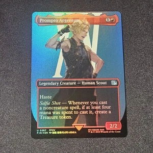 Prompto Argentum (Borderless) - MtG Final Fantasy Foil - U 0387 - Picture 1 of 2