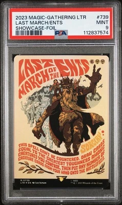 FOIL PSA 9 MTG Magic Lord of the Rings Poster 739 Last March of the Ents 2023 - Image 1 of 2