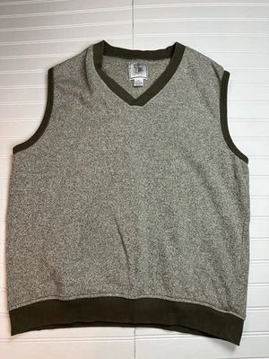 Vintage Cotton Pebble Beach Golf Sweater Vest Green Gray Heathered - Image 1 of 4