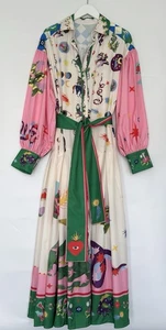 Maxi Vestido Suelto Extra Largo Animal Estampado Tropical Nueva Temporada Verano 2025 XXL - Imagen 1 de 4