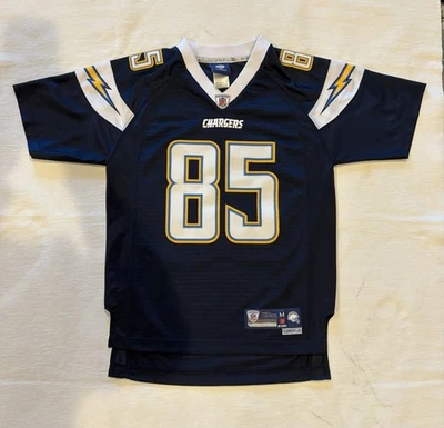 Camiseta Reebok NFL LA Chargers Niños Grande Juvenil Azul #85 Antonio Gates On Field Foto 1 de 4