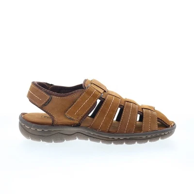 Propet Joseph MSO003LBR Mens Brown Extra Extra Wide 6E Sport Sandals Shoes 8 - Image 1 of 4