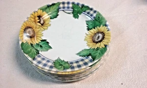 12 Corelle Corning Sunsations Sunflower 7.25" Bread Dessert Salad Plates Set - Picture 1 of 7