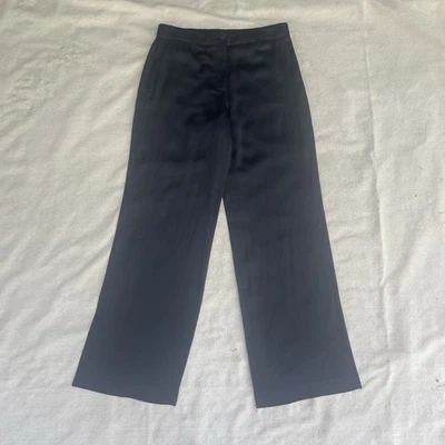 Womens Helmut Lang Blue Dress Pants Wool Viscose Wide Leg Size 8 - Image 1 of 4