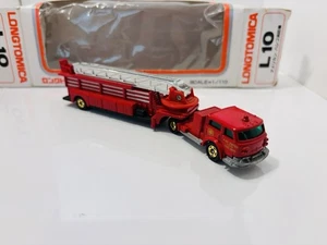 Long Tomica L10 1/110 Scale  American LaFrance Aerial Fire Truck - San Diego - Picture 1 of 13