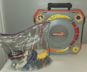 Beyblade Metal Masters Travel Stadium Battle Arena Carrying Case w/ Spinners - Picture 1 of 19