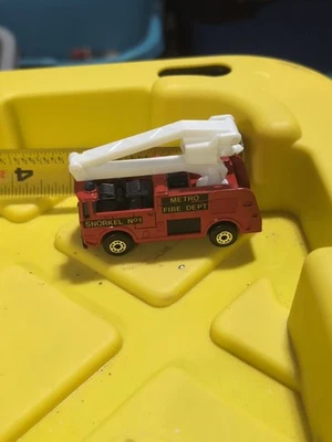 Matchbox Superfast 1981 Snokel Fire Truck 1:64 Red Diecast Ladder - Image 1 of 4