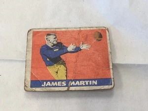 1948 Leaf Football Card James Martin RC #24 - Lower Grade - Creases - Nice Card - Picture 1 of 2